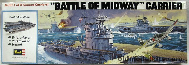 Revell 1/490 Battle of Midway Aircraft Carrier CV6 USS Enterprise / CV5 USS Yorktown / CV8 USS Hornet, H501 plastic model kit